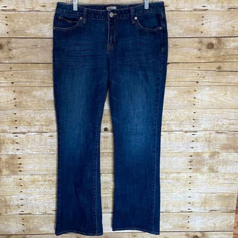 GAP CURVY FLARE MID-RISE CASUAL CLASSIC EVERYDAY STRETCH SIZE 12 LONG JEANS